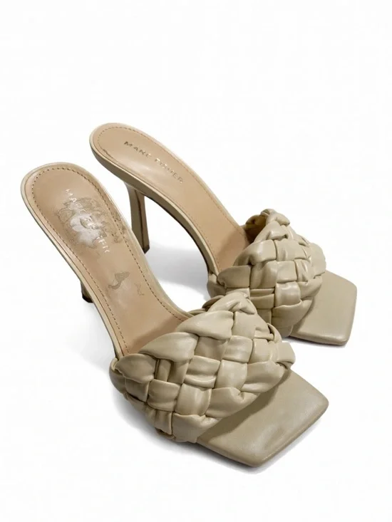 Marc Fisher Women's Tan Braided Heels - Picture 2 of 7